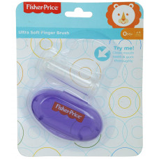 Fisher-Price Silicone Finger Brush with Case Purple (1016410)